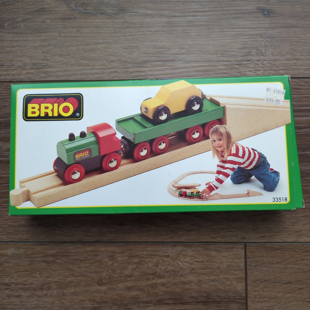 NEW Brio Car Transporter Train Car Set #33518 Engine Ramp Sweden NOS NIB